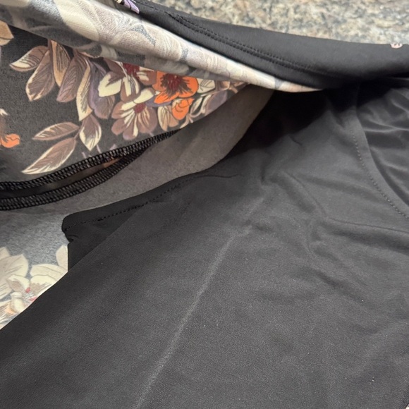 Susan Graver Black Floral Kimono and shirt set NEW L - Picture 6 of 12